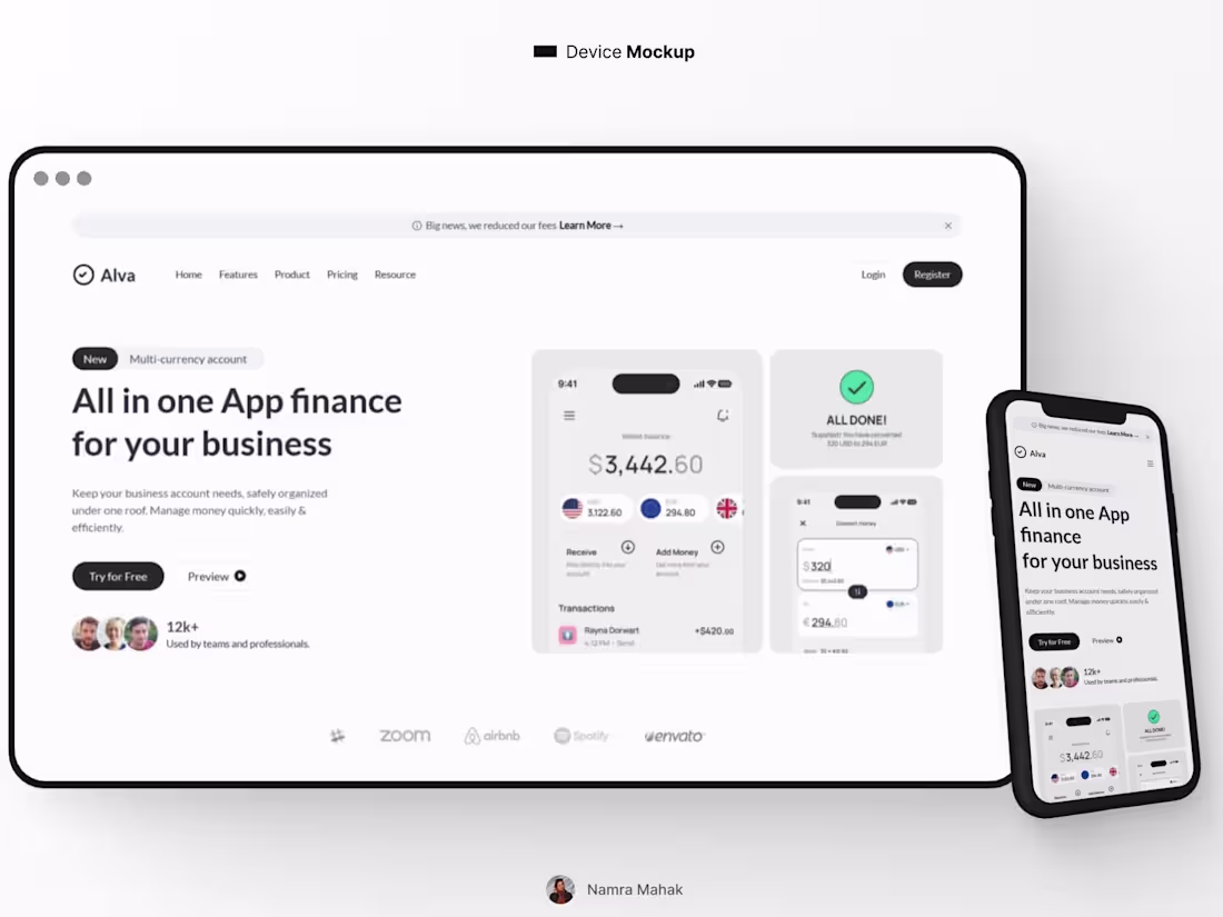 Cover image for Alva Hero Section – Modern Responsive UI with Tailwind CSS