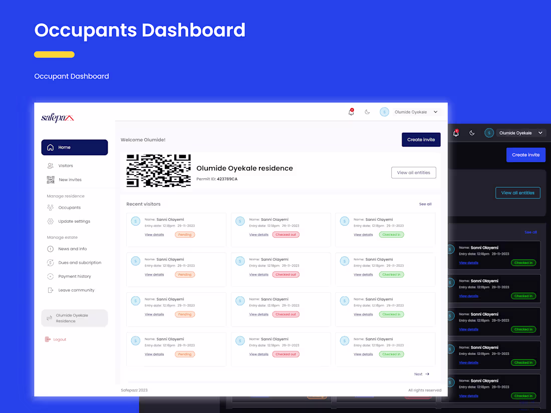 Cover image for Visitor management web app