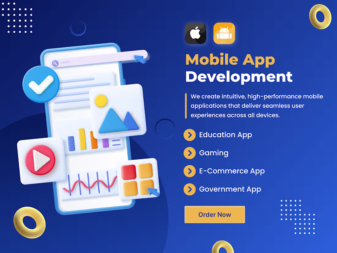 Cover image for Mobile App Development for iOS & Android (Scalable & Secure)