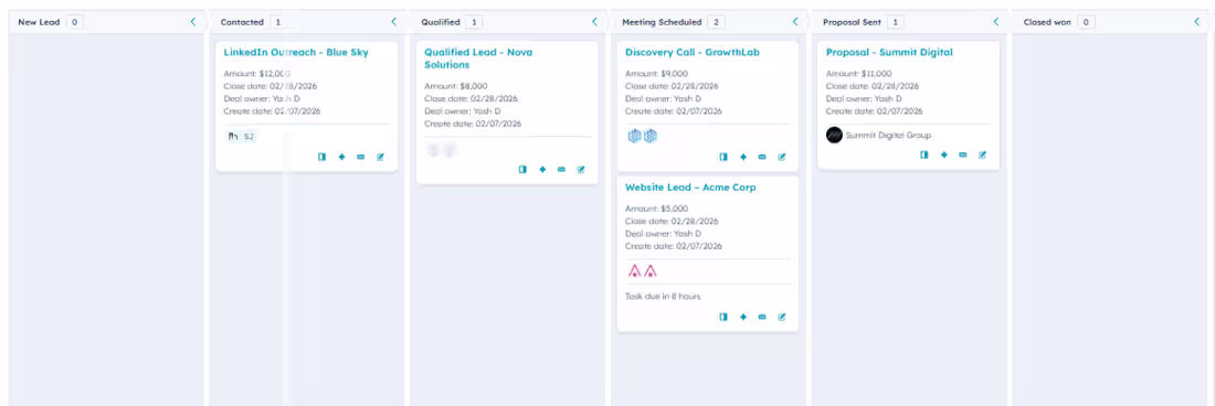Cover image for HubSpot CRM Setup — FitLife