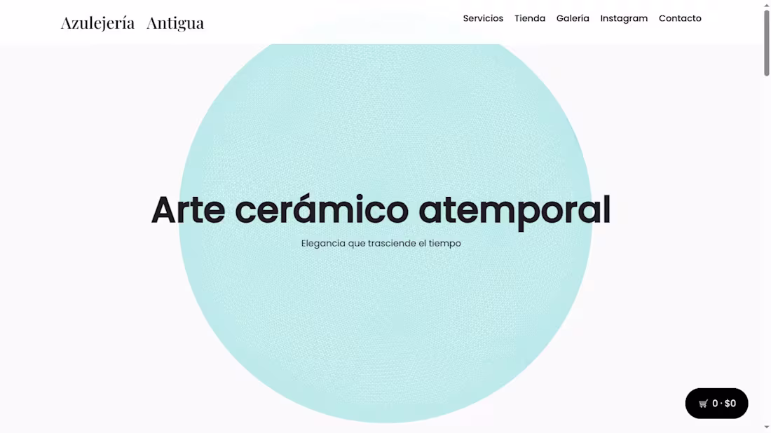 Cover image for Pagina web para local de