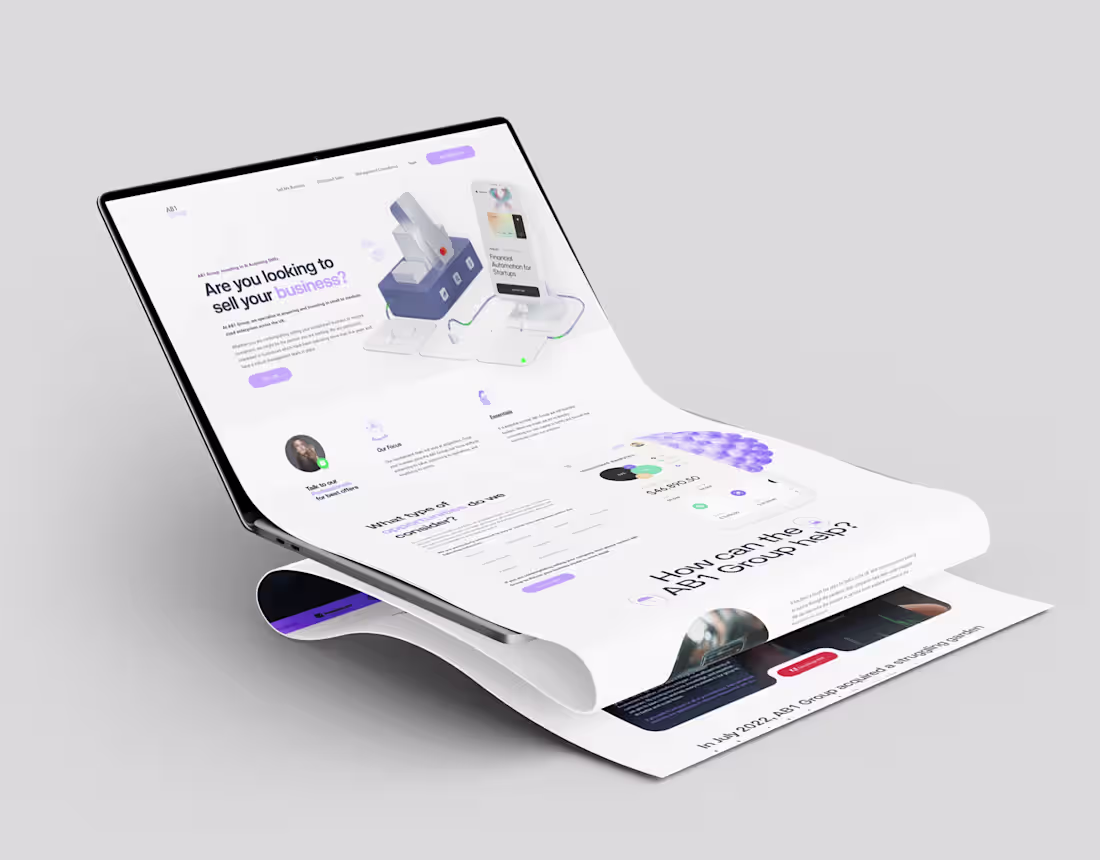 Cover image for AB1 Group - Website design