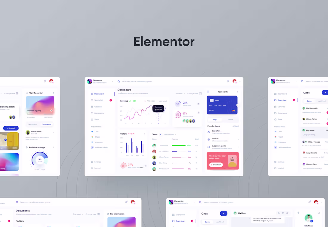 Cover image for Elementor dashboard design