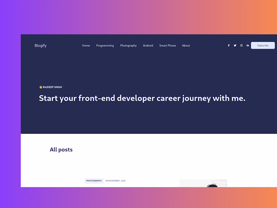 Cover image for Blogify - Open Source Blog Template