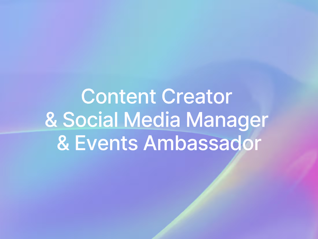 Cover image for Content creator, Social media manager & Events ambassador