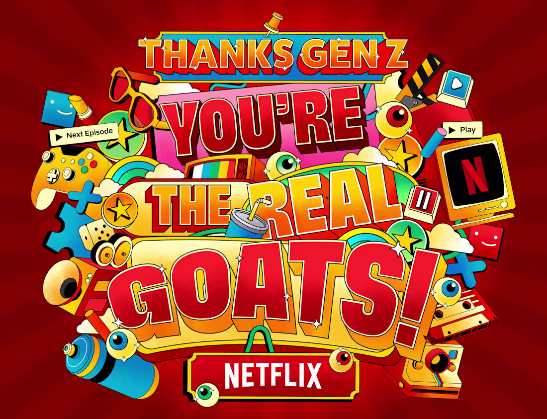 Cover image for Netflix Gen Z Print Ad Illustration