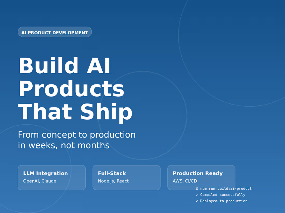 Cover image for AI Product Development - MVP to Production