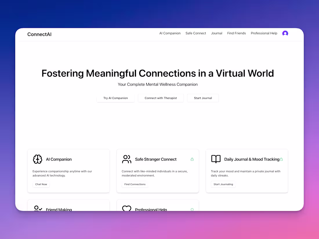 Cover image for ConnectAI: Bridging the Gap for Human Connection