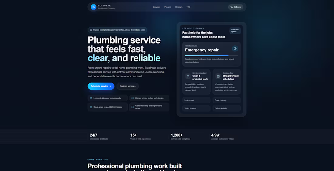 Cover image for A modern service business website