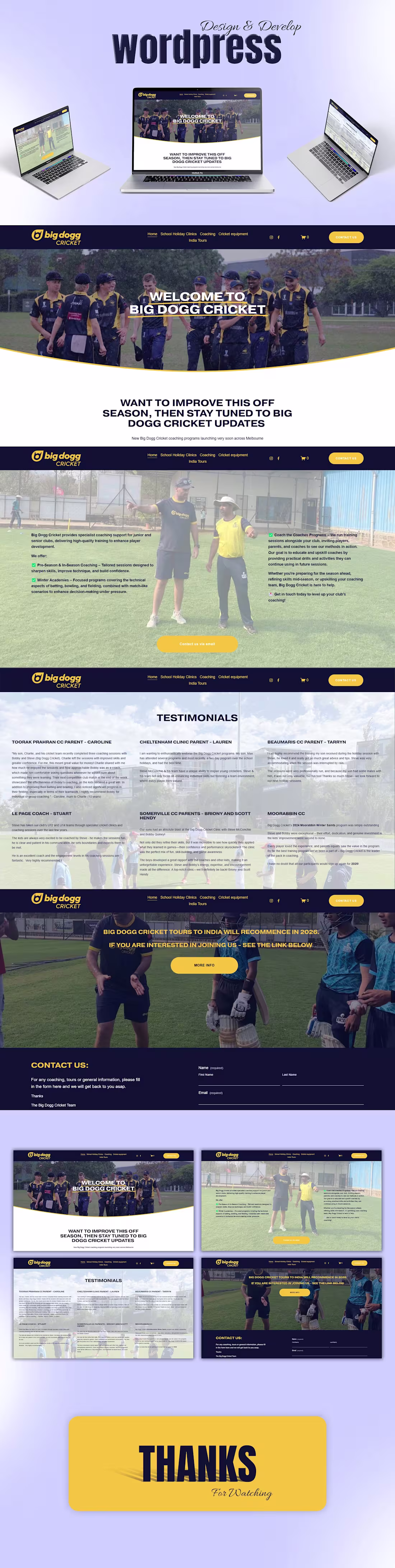 Cover image for Big Dogg Cricket Website