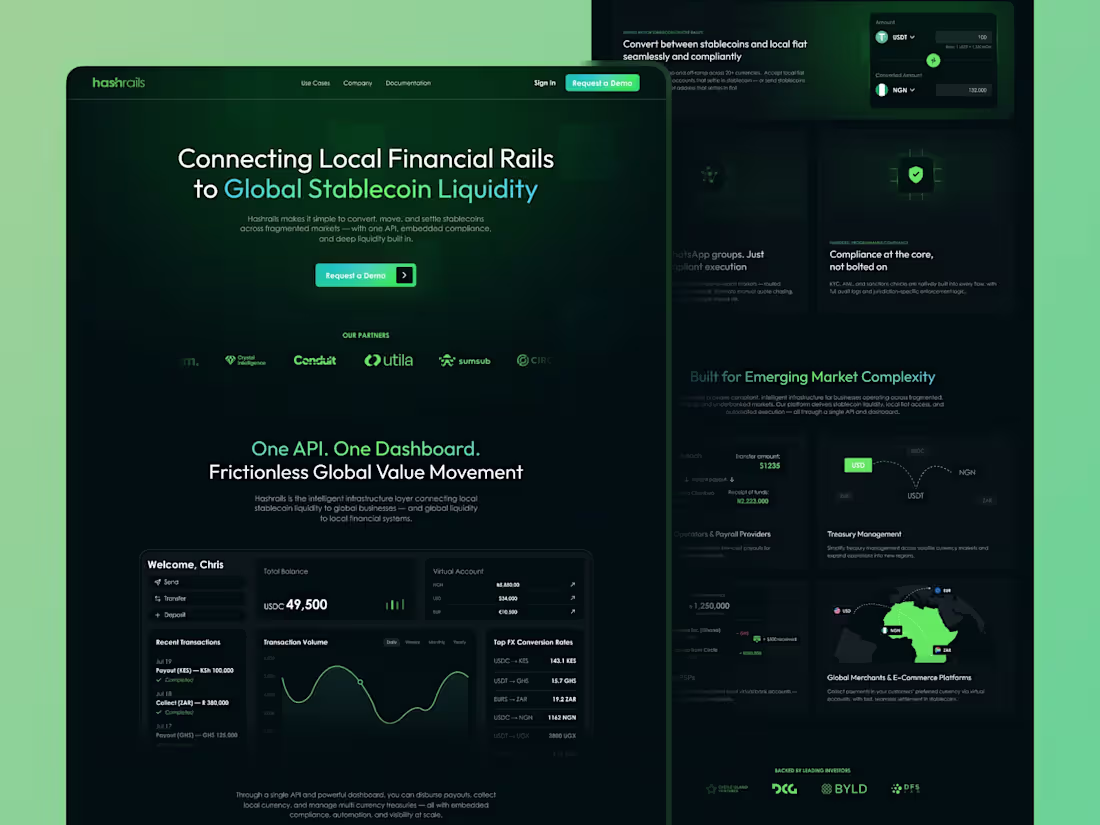 Cover image for Fintech SaaS Dashboard UI/UX for Stablecoin Liquidity Platform
