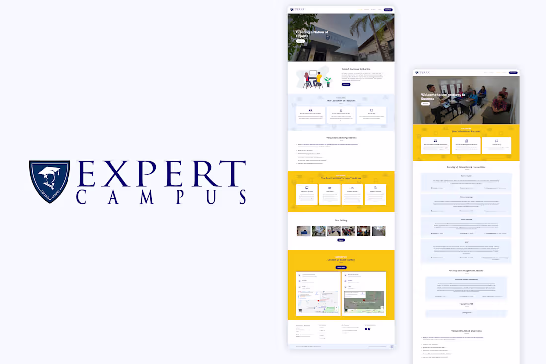 Cover image for Expert Campus Web Design
