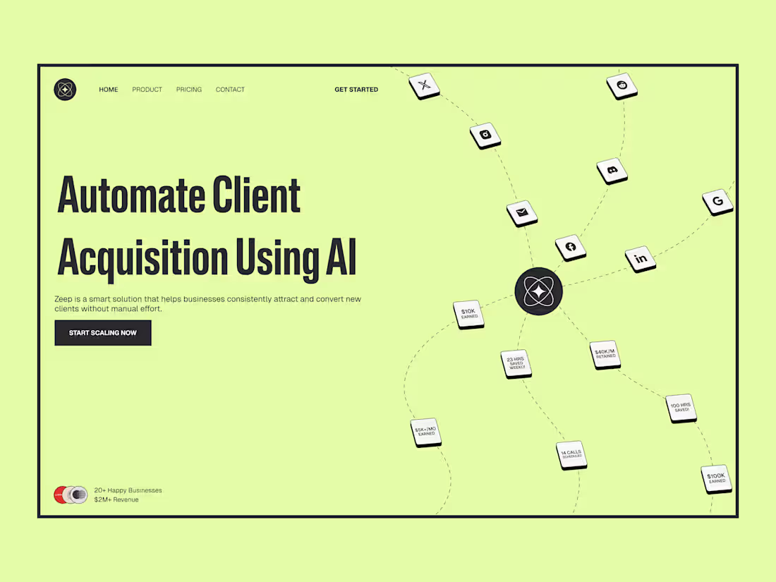 Cover image for Current WIP design for an AI Company. Can't wait to build th...