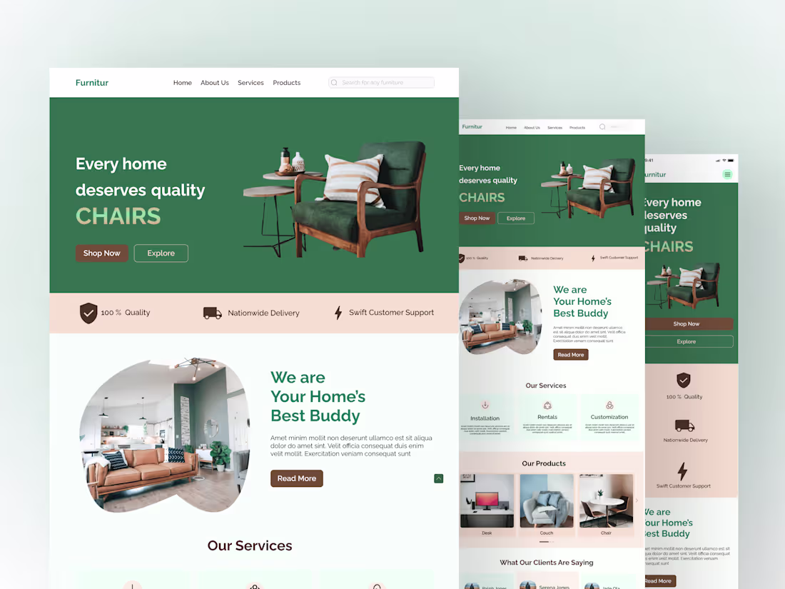 Cover image for Furnitur Landing Page