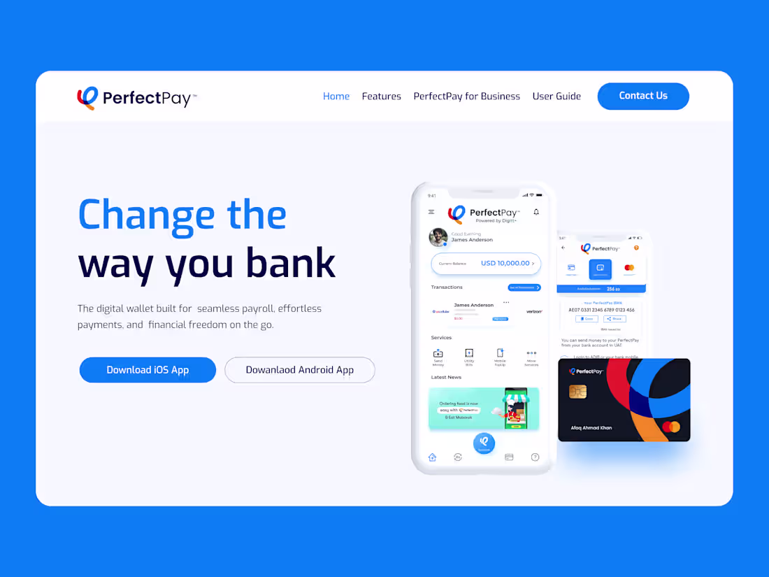 Cover image for PerfectPay Website Design