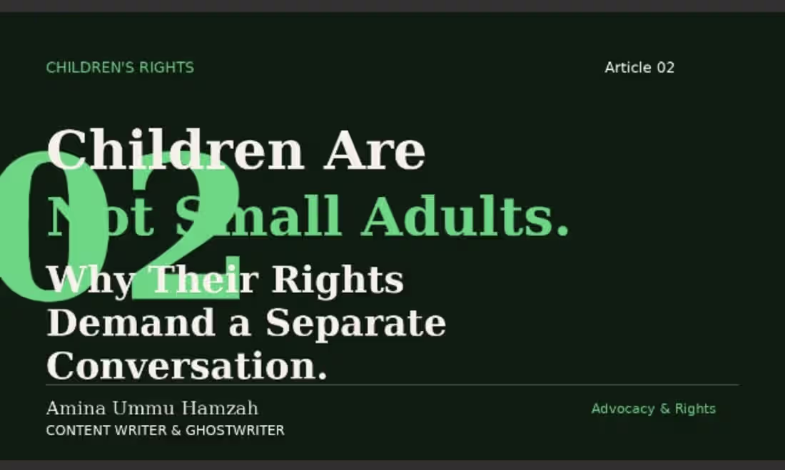 Cover image for Children have distinct rights.... to