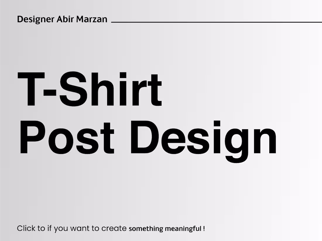 Cover image for T Shirt Design Social Media Post Design