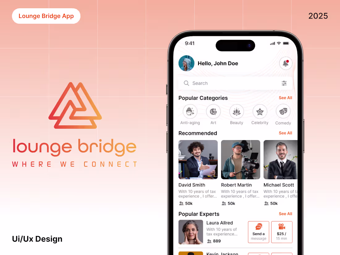 Cover image for Mobile App Design for Lounge Bridge