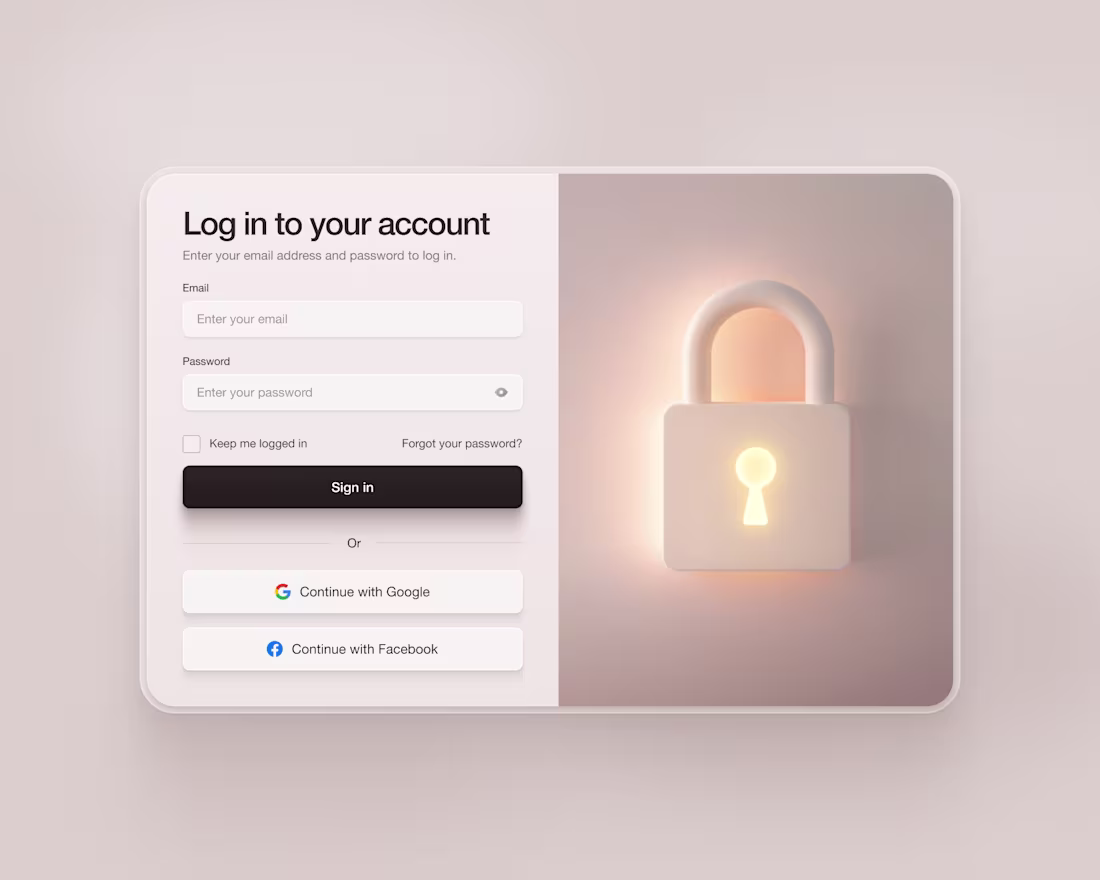 Cover image for A modern authentication screen concept