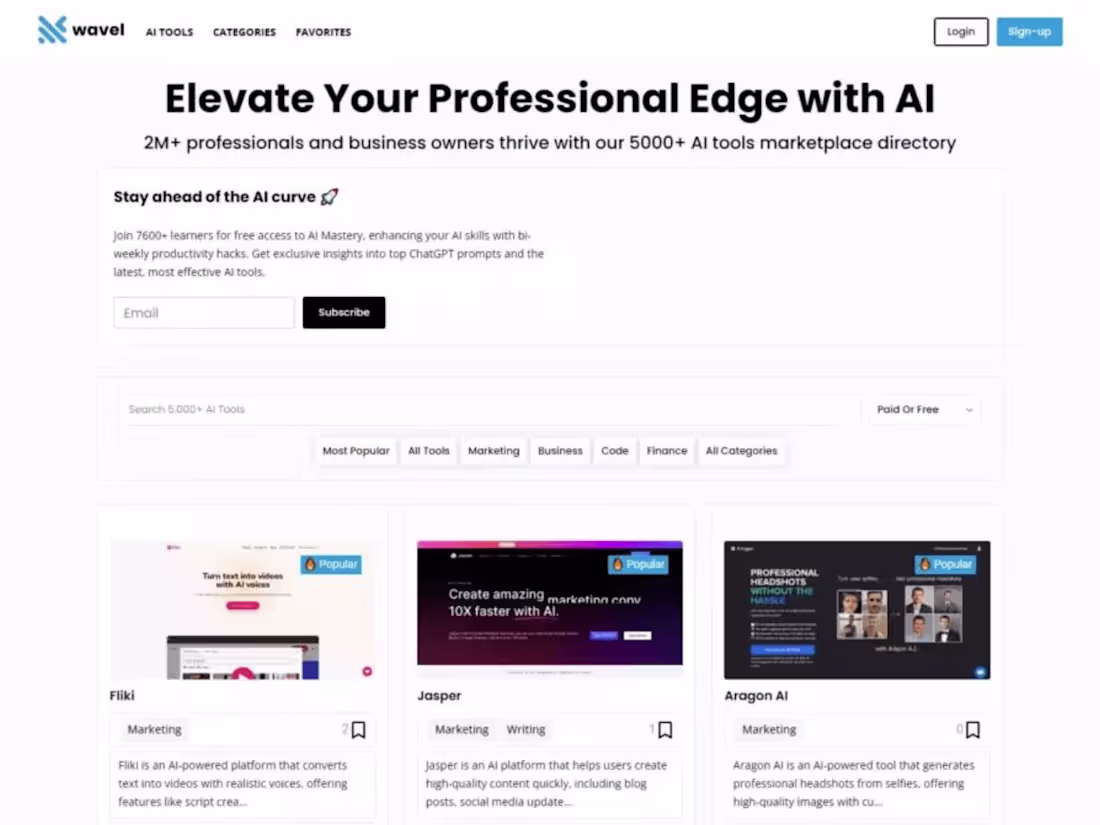 Cover image for AI tools marketplace directory