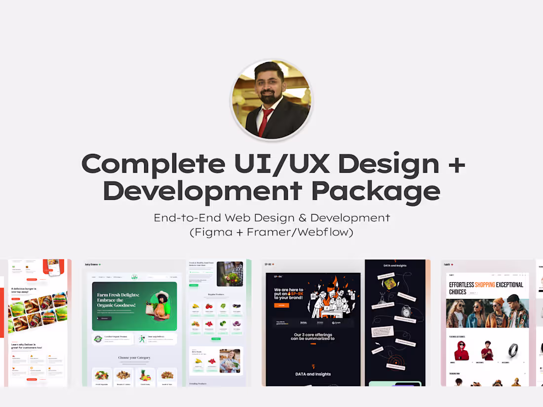 Cover image for End-to-End Web Design & Development (Figma + Framer/Webflow)