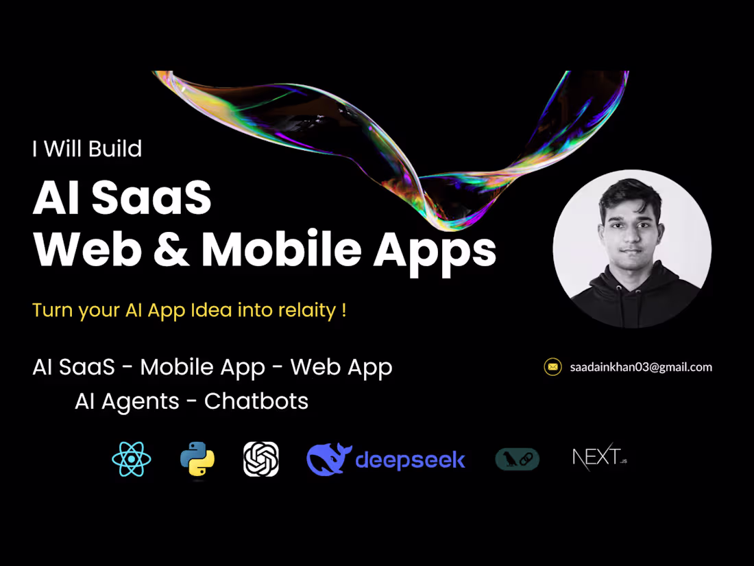 Cover image for I'll turn your AI app ideas into reality