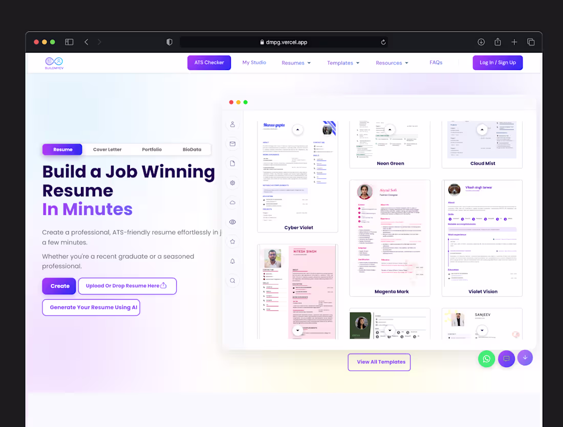 Cover image for Usability-Driven Website Design for BuildMyCV
