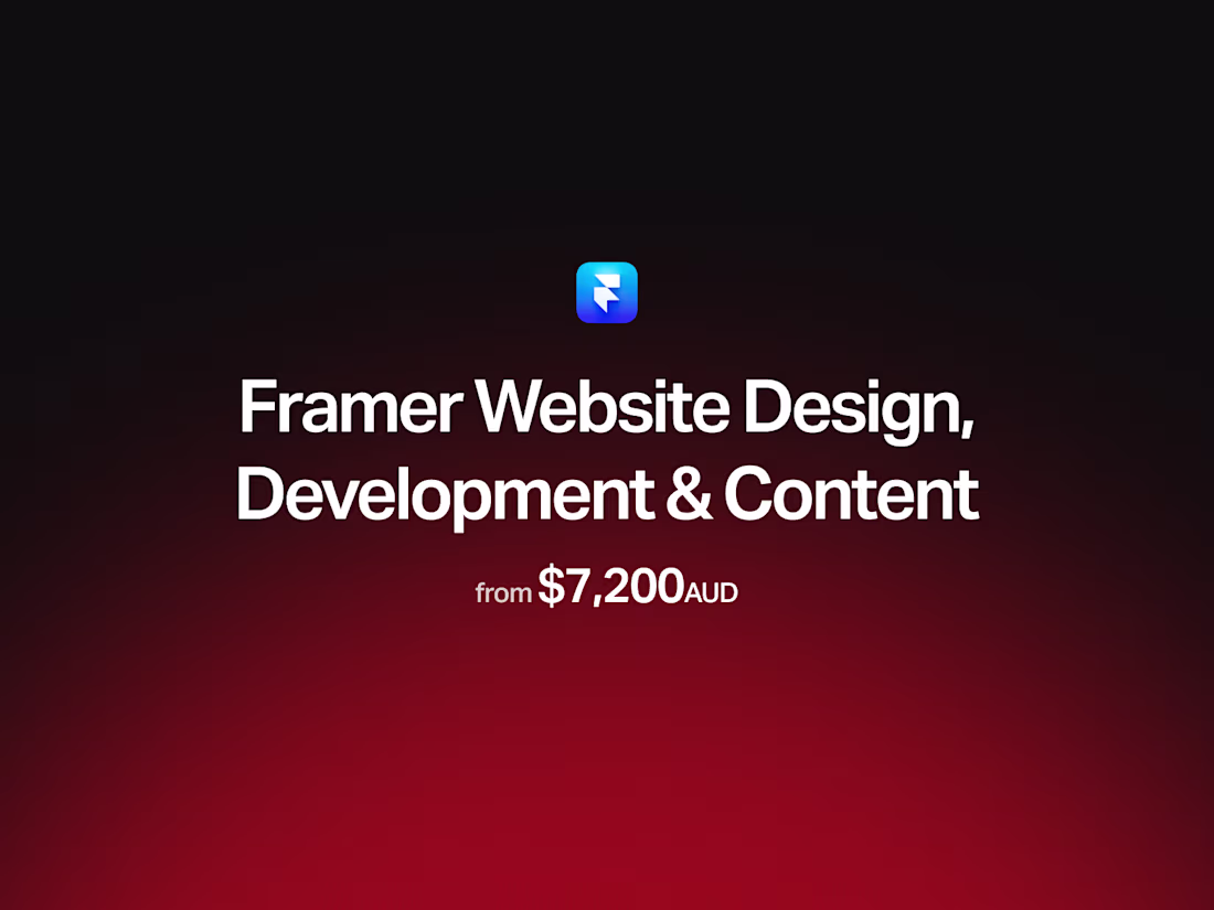 Cover image for Framer - Website Design, Development & Content