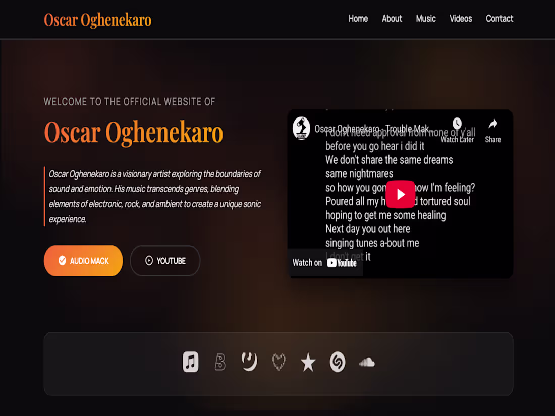 Cover image for Oscar Oghenekaro Website