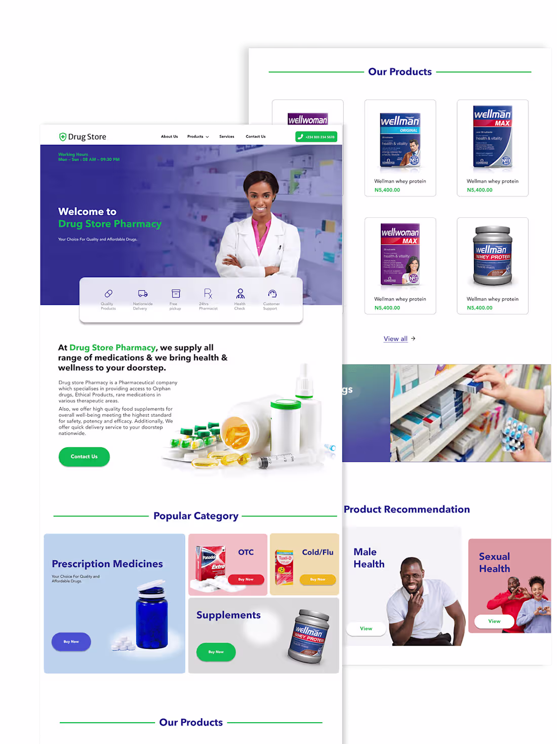 Cover image for Pharmacy store website on Behance