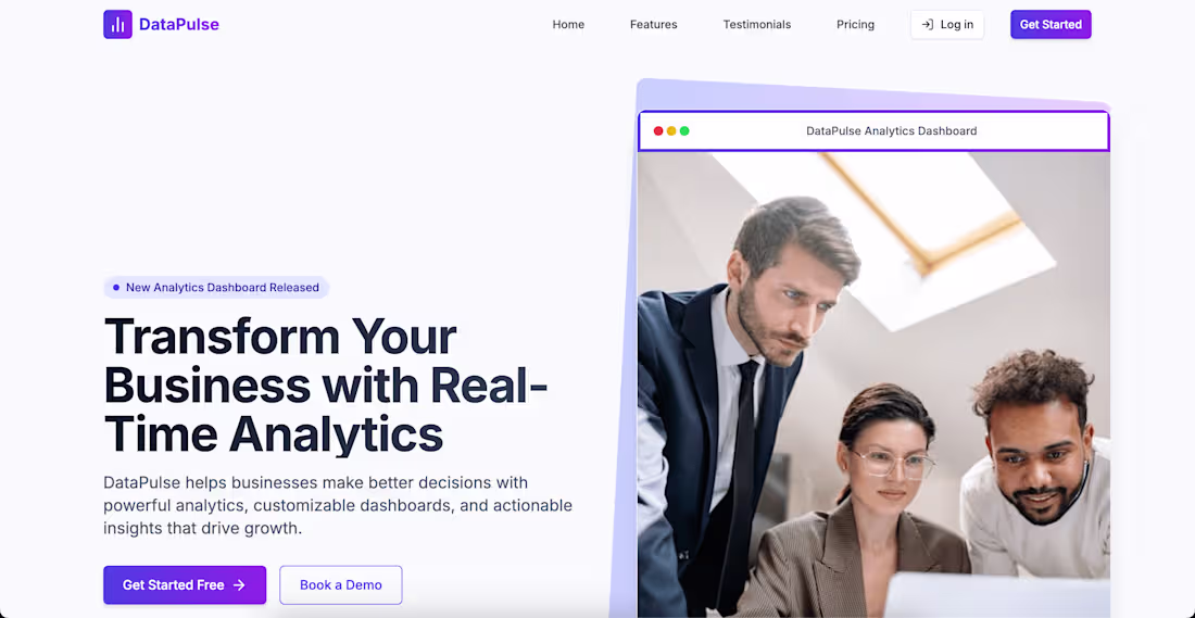 Cover image for B2B SASS Landing Page