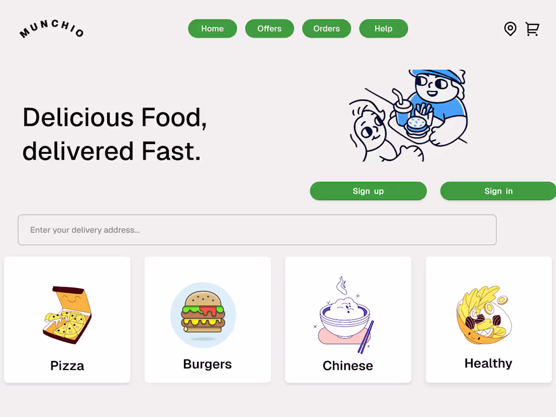 Cover image for I designed a modern food delivery app focused on simplicity,...