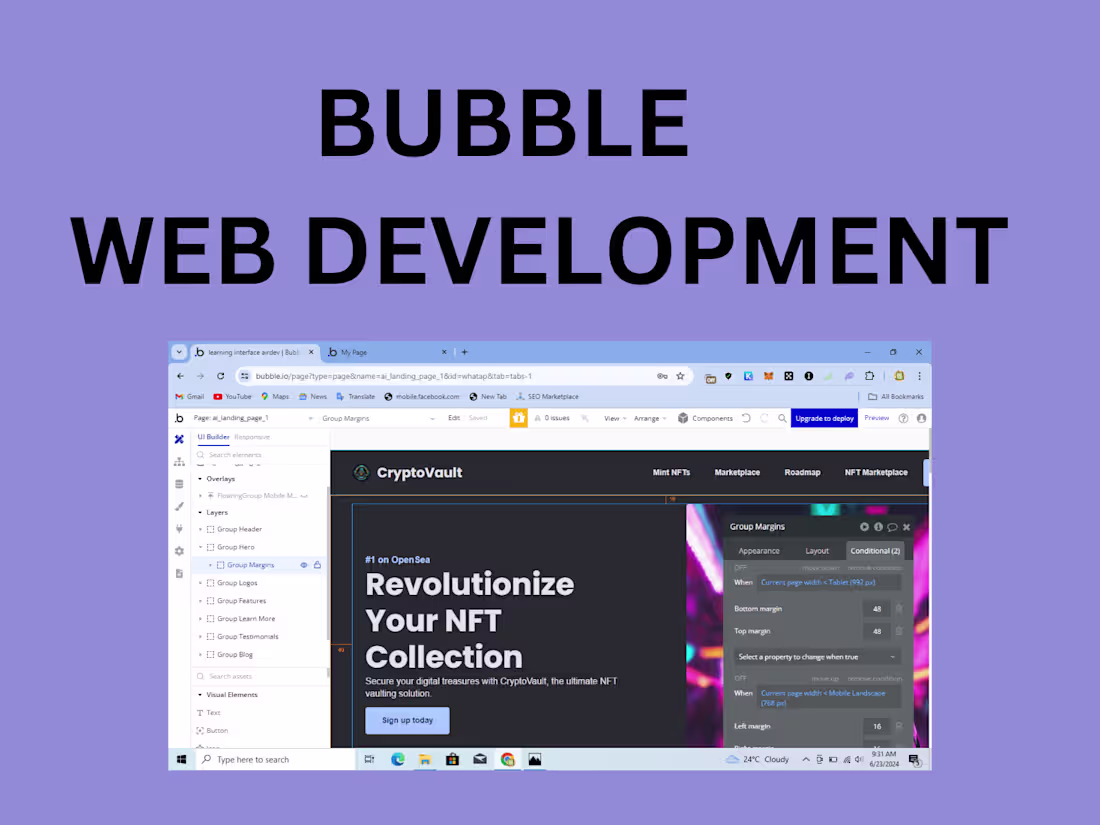 Cover image for bubble  web app developer who brings client imagination 