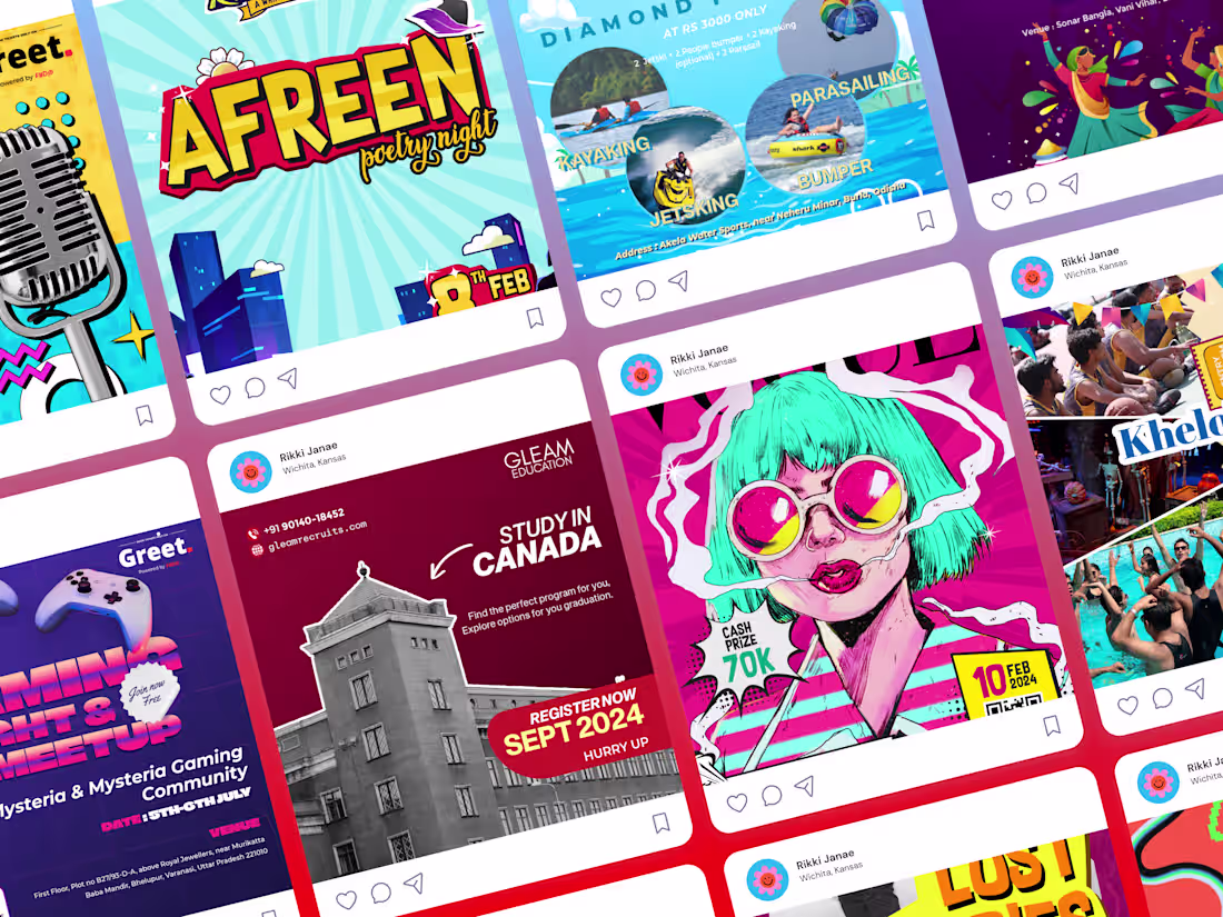 Cover image for Social Media Post Design for Startups & Influencers