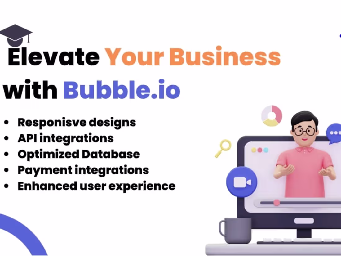 Cover image for You will get Bubble.io webapps, bubble.io API integrations