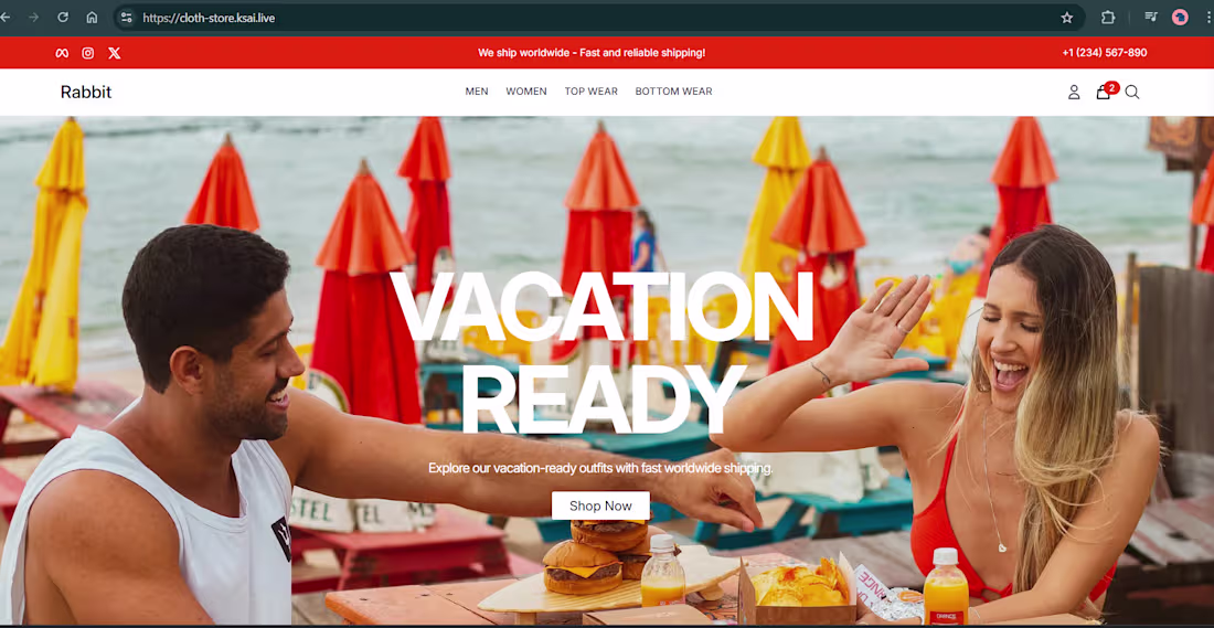 Cover image for Crafted a slick eCommerce platform w/ MERN stack & TailwindC...