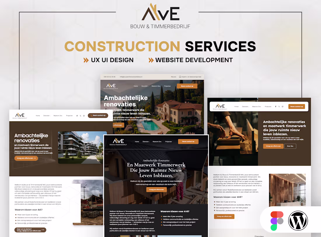 Cover image for Construction Services Website Design and Development