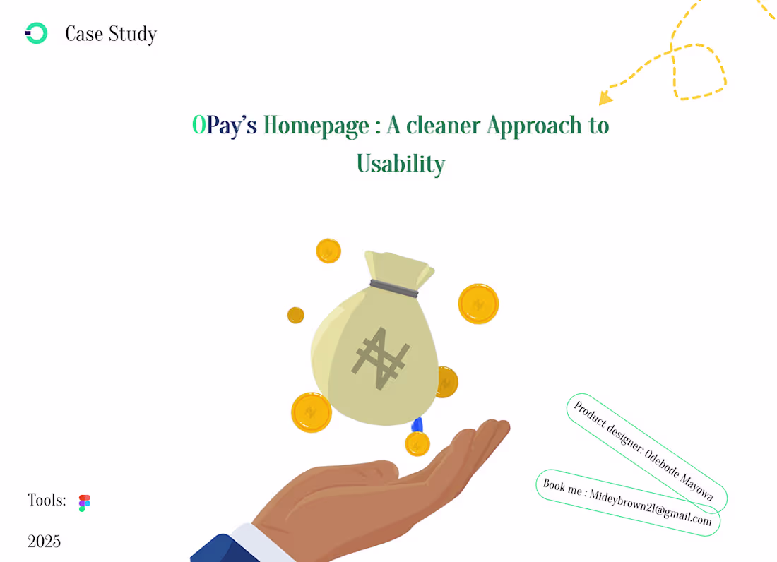 Cover image for Opay Homepage- Redesign