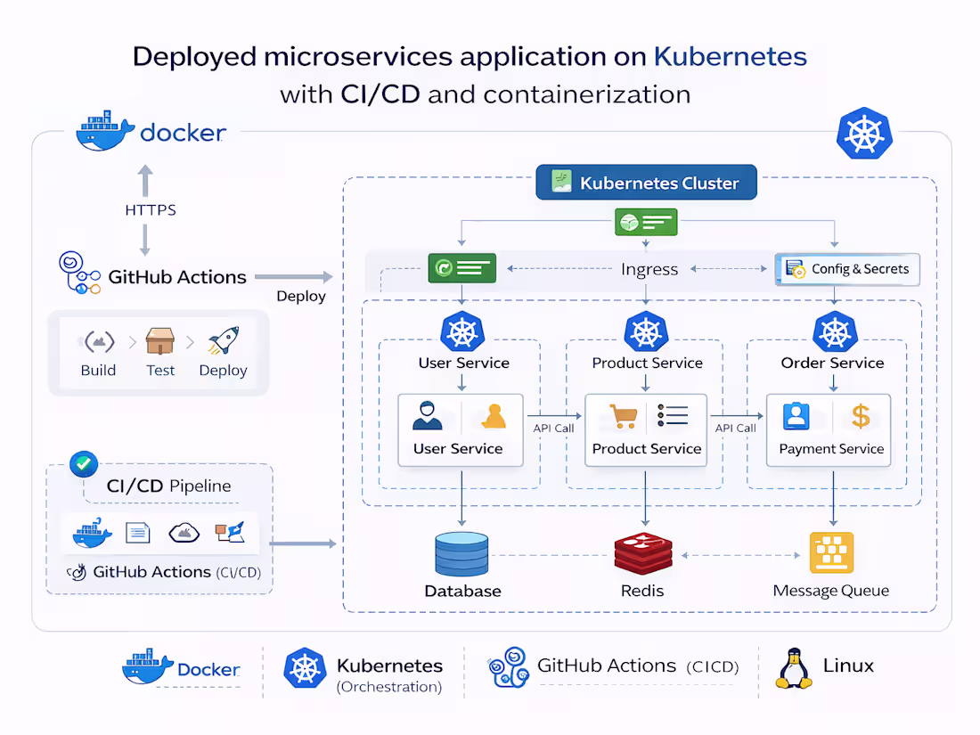 Cover image for Deploy Containerized Microservices on Kubernetes with CI/CD