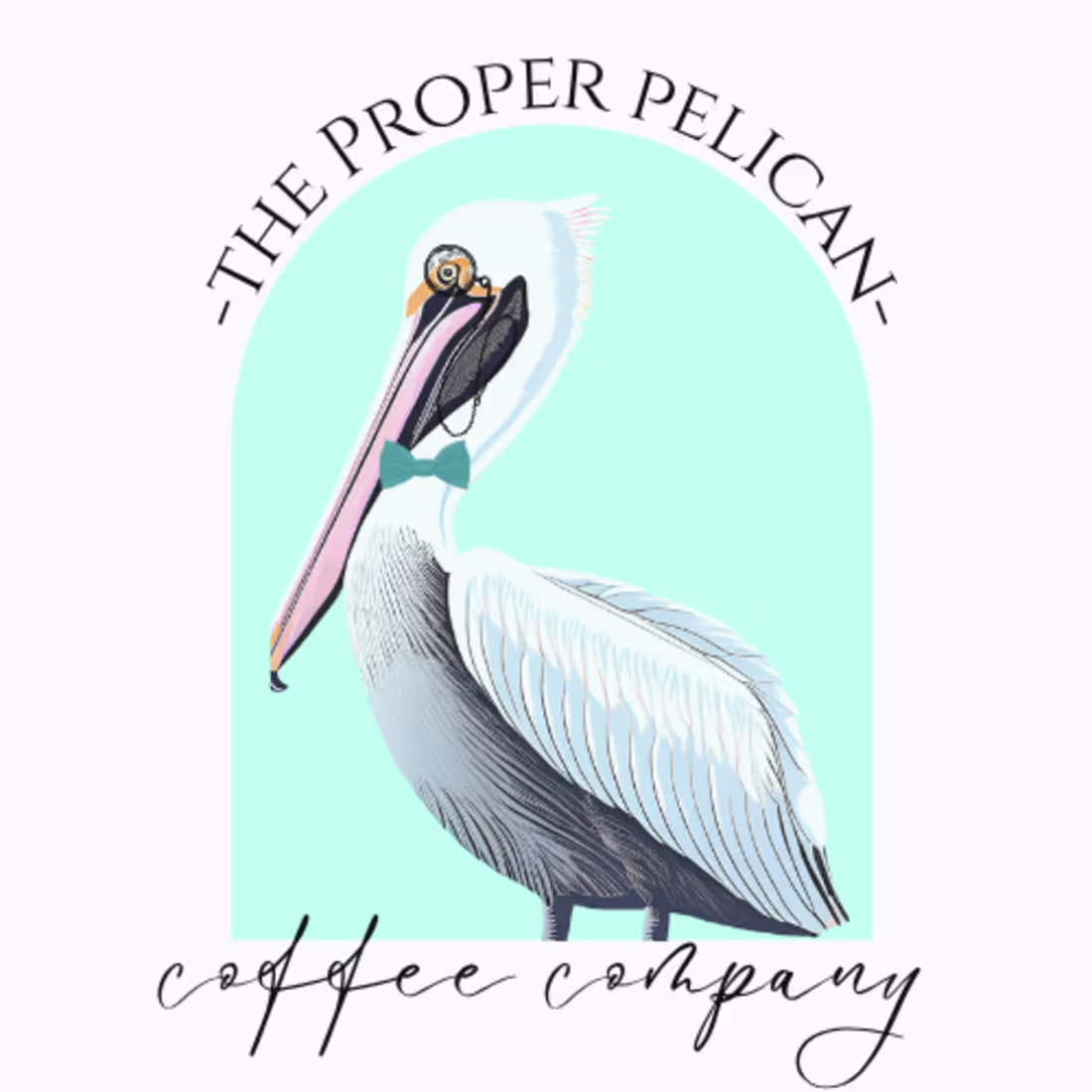 Cover image for Proper Pelican Coffee Shop Logo
