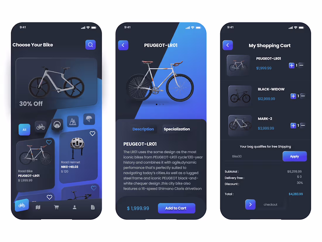 Cover image for Bicycle App Design