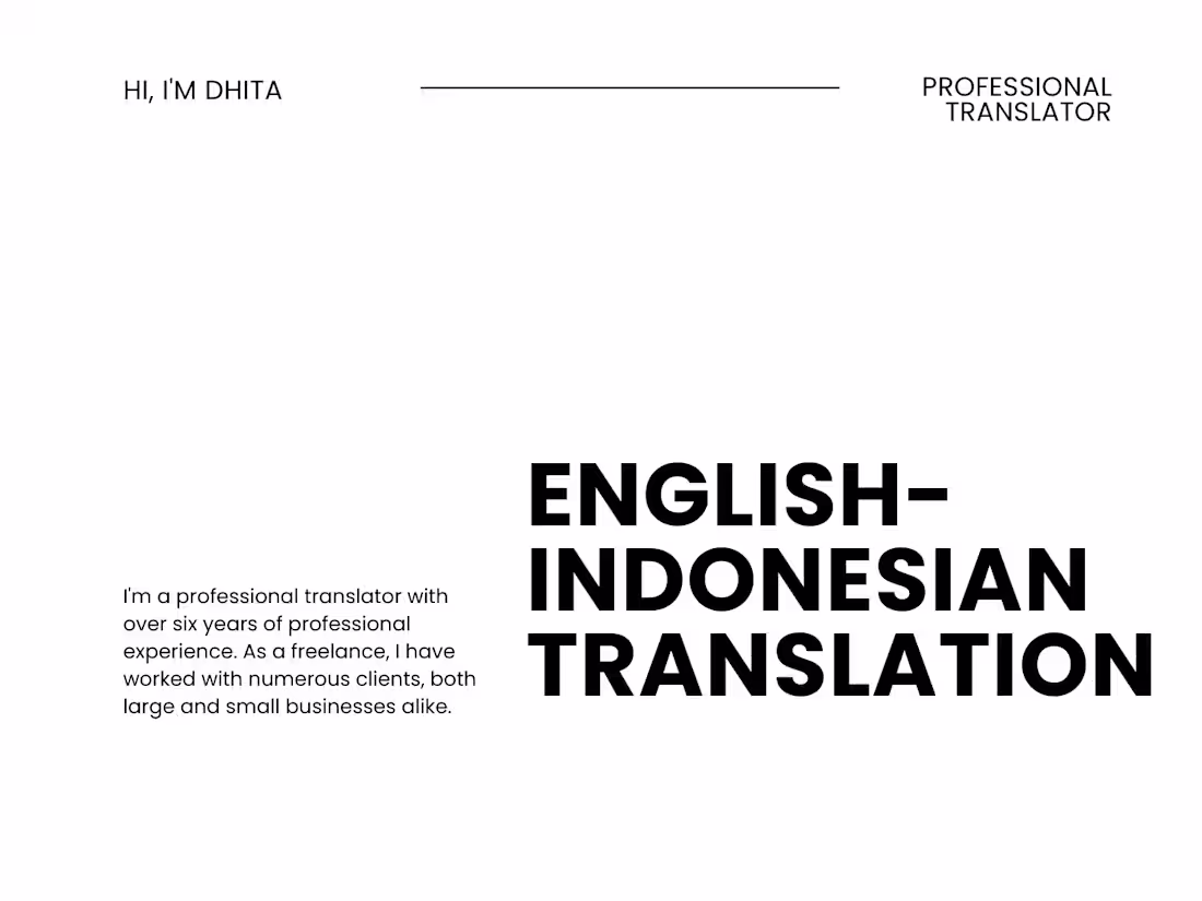 Cover image for Translate from English to Indonesia