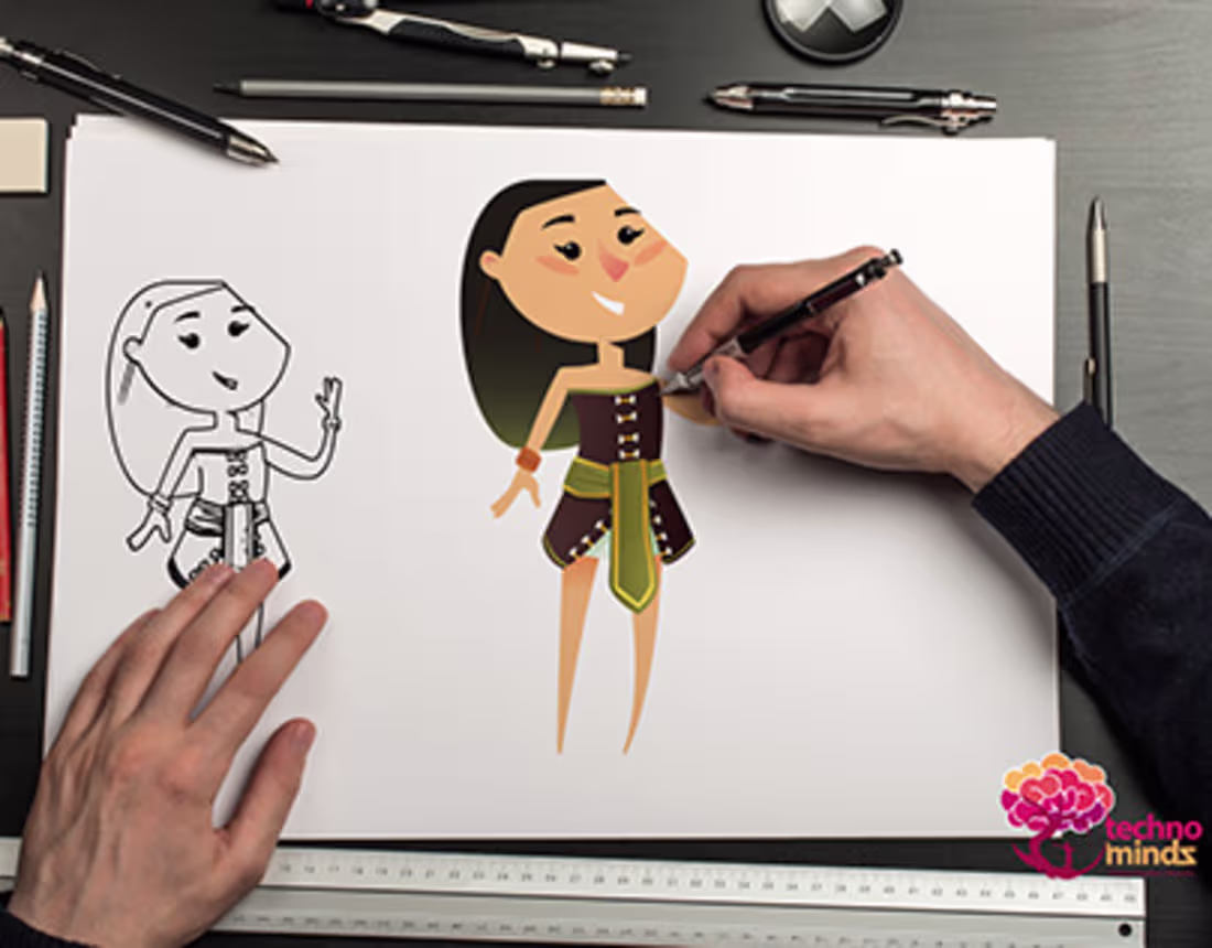 Cover image for Free-hand Drawing Illustration Project