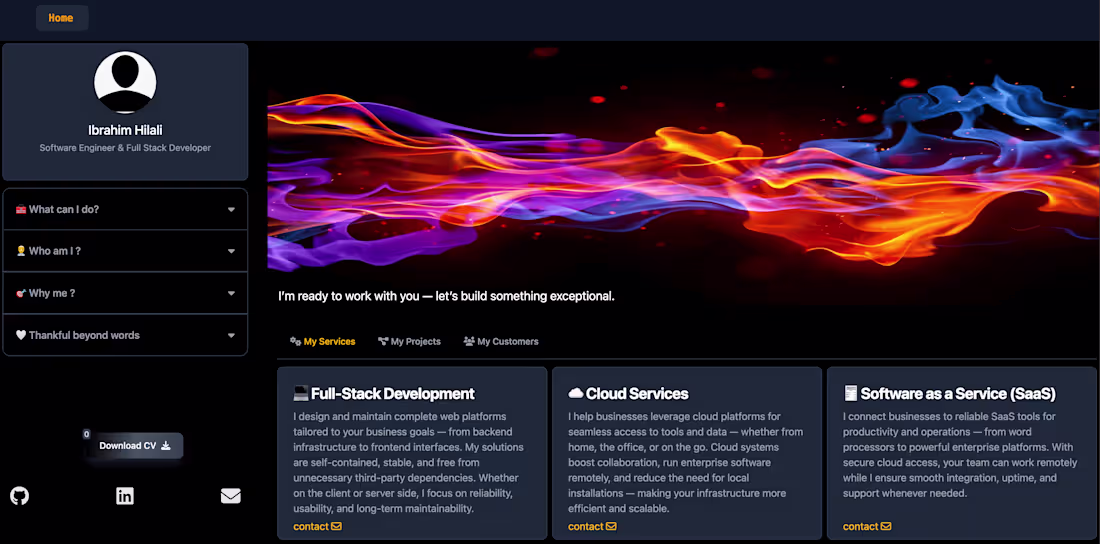 Cover image for A dynamic portfolio site built