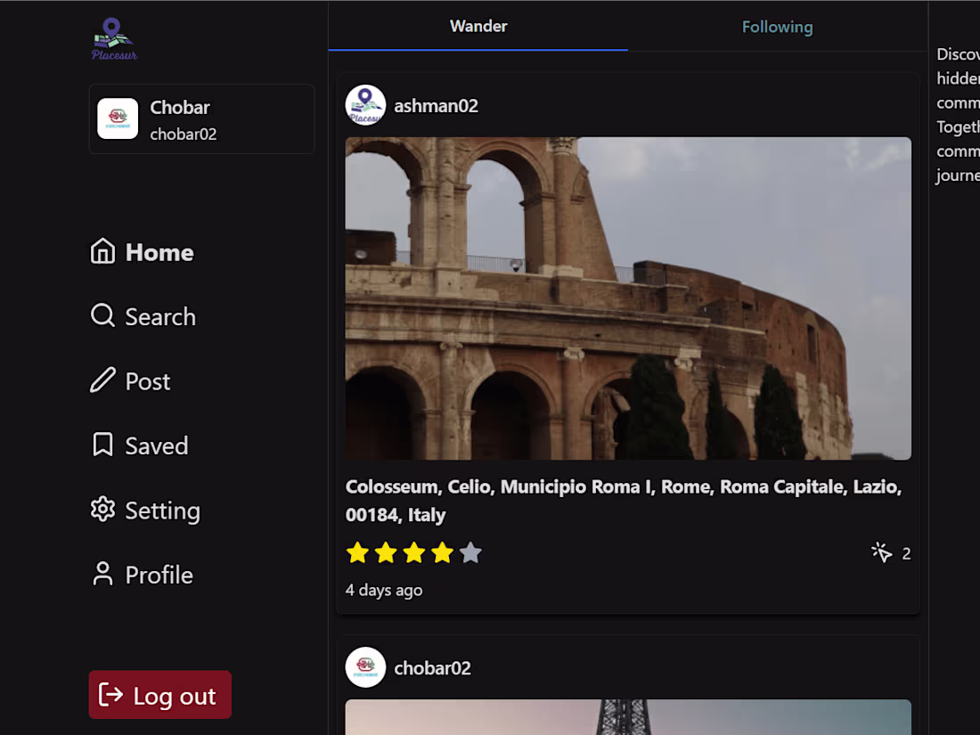 Cover image for 
Placesur: Interactive Platform for Unique Place Reviews