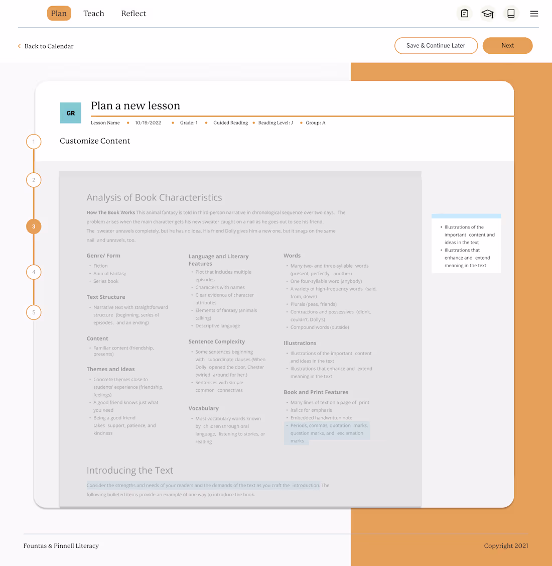 Cover image for Lesson planning tool to support