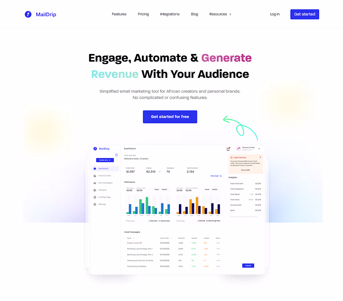 Cover image for MailDrip Landing Page