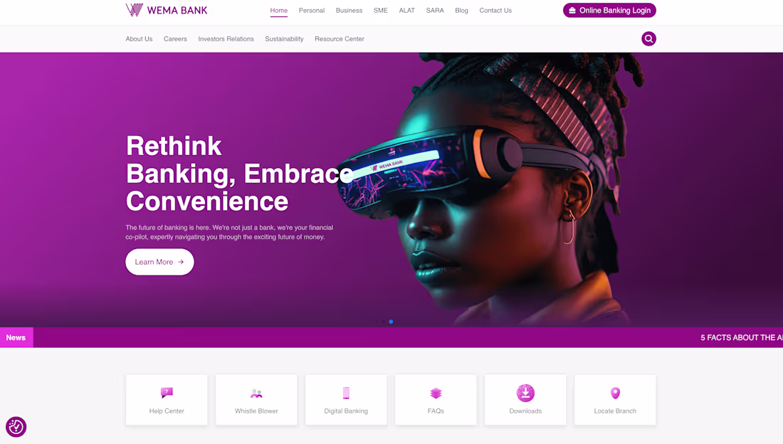 Cover image for Wema Bank