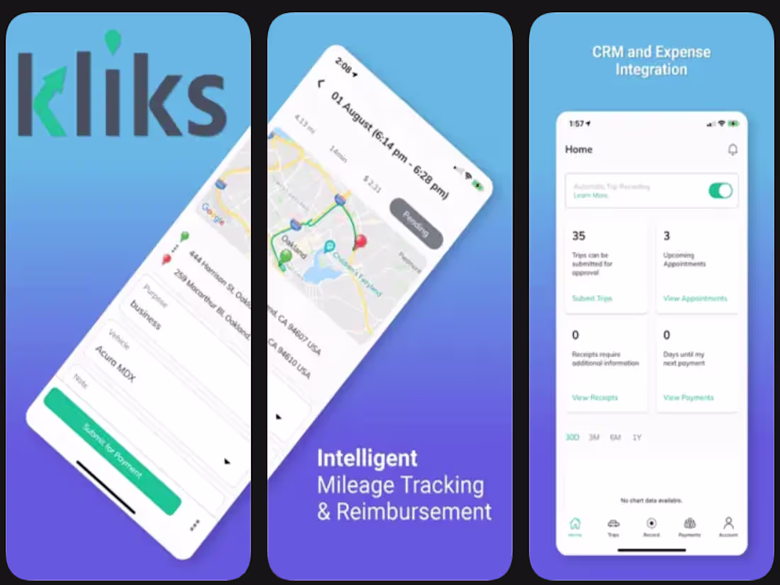 Cover image for Kliks – Mileage Tracking &