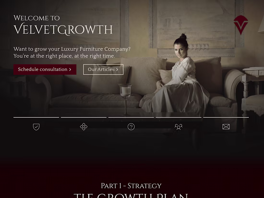 Cover image for VelvetGrowth | Framer Design & Development, Responsive Design